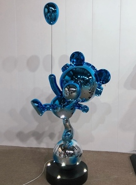 网红电镀跳舞舞蹈卡通气球熊公仔模型大摆件星聚会KTV过道大厅摆