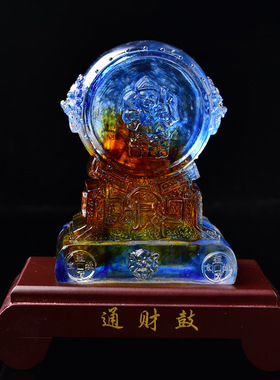 宝懿通财鼓树脂摆件客厅树脂