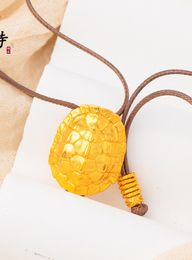 期待金店同款古法沙金富甲天下金龟吊坠项链轻奢久不掉色沙金项链