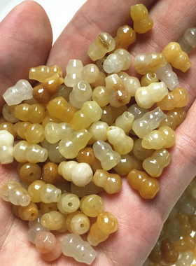 金丝玉小葫芦小吊坠散珠饰品配件