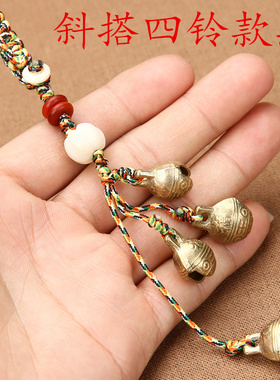 手工编织金刚结流苏挂绳虎头铃铛