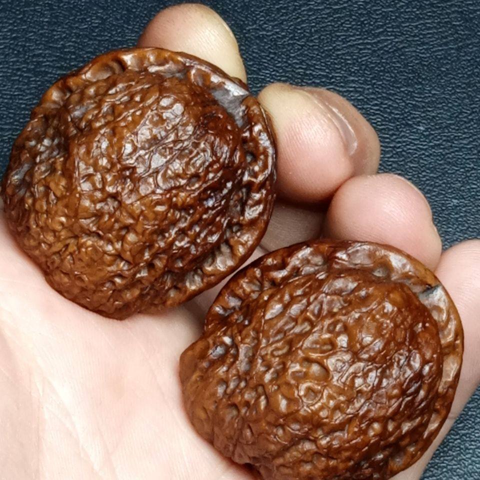 云铁核桃【七彩平头蟾38mm】文玩核桃蛤蟆头元宝金蟾天然野外生果