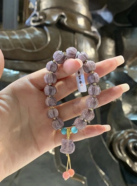 非金属手链 杭州香积代请 白琉璃手串紫琉璃醒狮粉琉璃合集流通处
