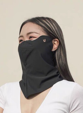 正品U2高尔夫冰丝防晒面罩骑行网网球登山