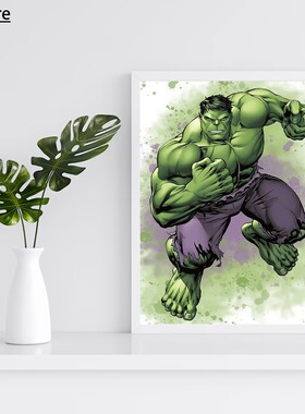 MINISO Poster Marvel Watercolor Picture Canvas Wall Poster