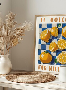 Italian Landscapes Lemon Tree Art Poster Modern Cottagecore