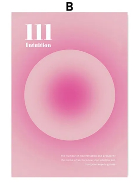 Angel Number Hue Gradient Wall Art Canvas Painting Posters