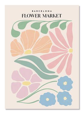 Abstract Flower Market Aesthetic Art Canvas Painting Posters