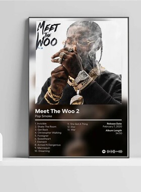 Pop Poster Smoke Meet The Woo 2 Shoot Aim Moon Music Album