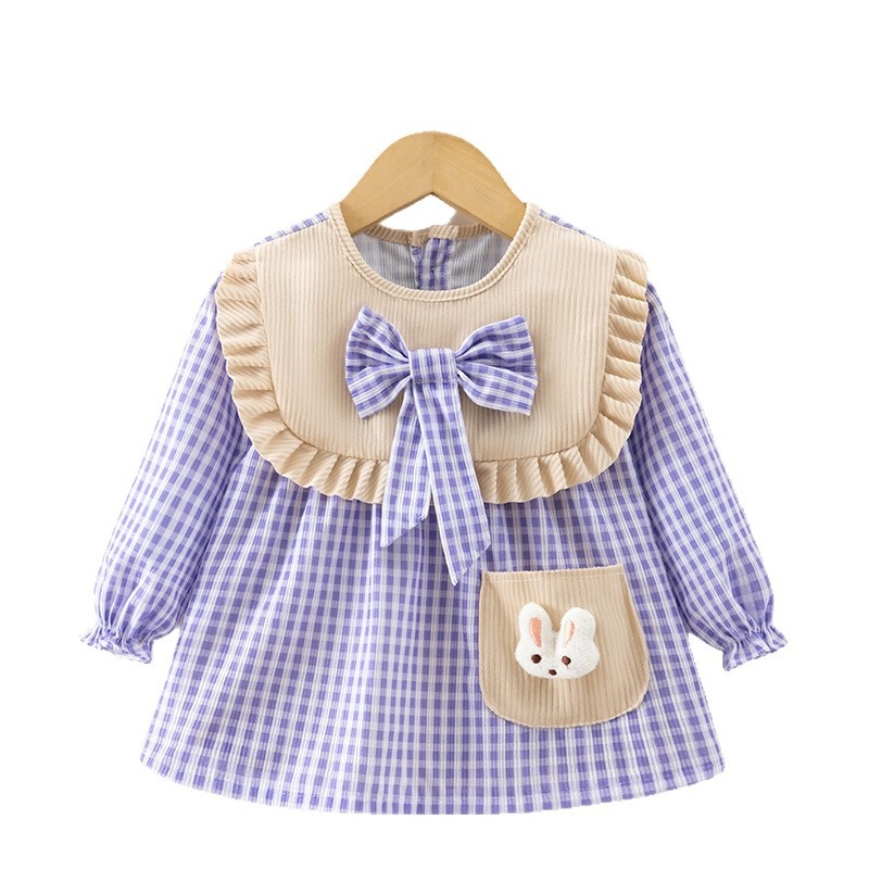 Children's smock, baby eating bib, apron, female princess, waterproof, anti-dirty, fashionable, autumn and winter, baby, child, dress backwards