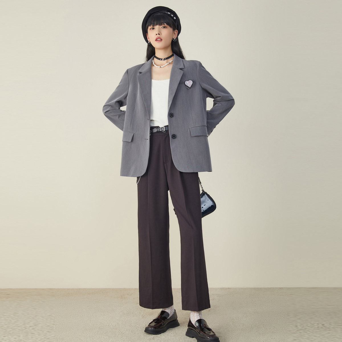 【商场同款】太平鸟2020秋季新款廓形 太平鸟西装