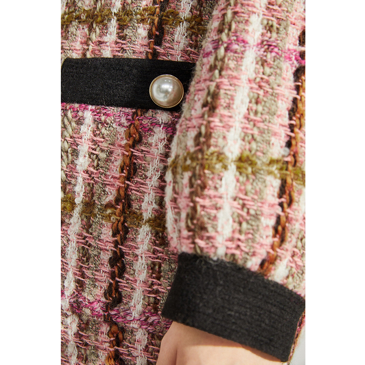 太平鸟粗花呢格纹外套韩版气质秋冬 太平鸟毛呢外套