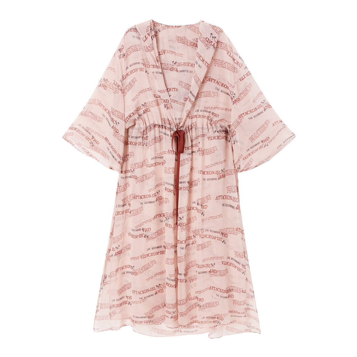 太平鸟纹样2020夏季新款连帽连衣裙 太平鸟喜之乐连衣裙