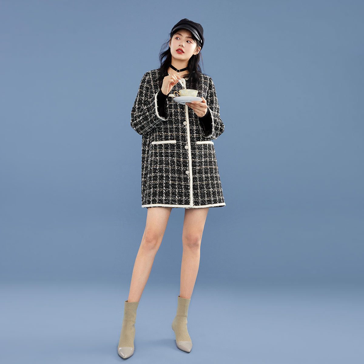  太平鸟毛呢外套