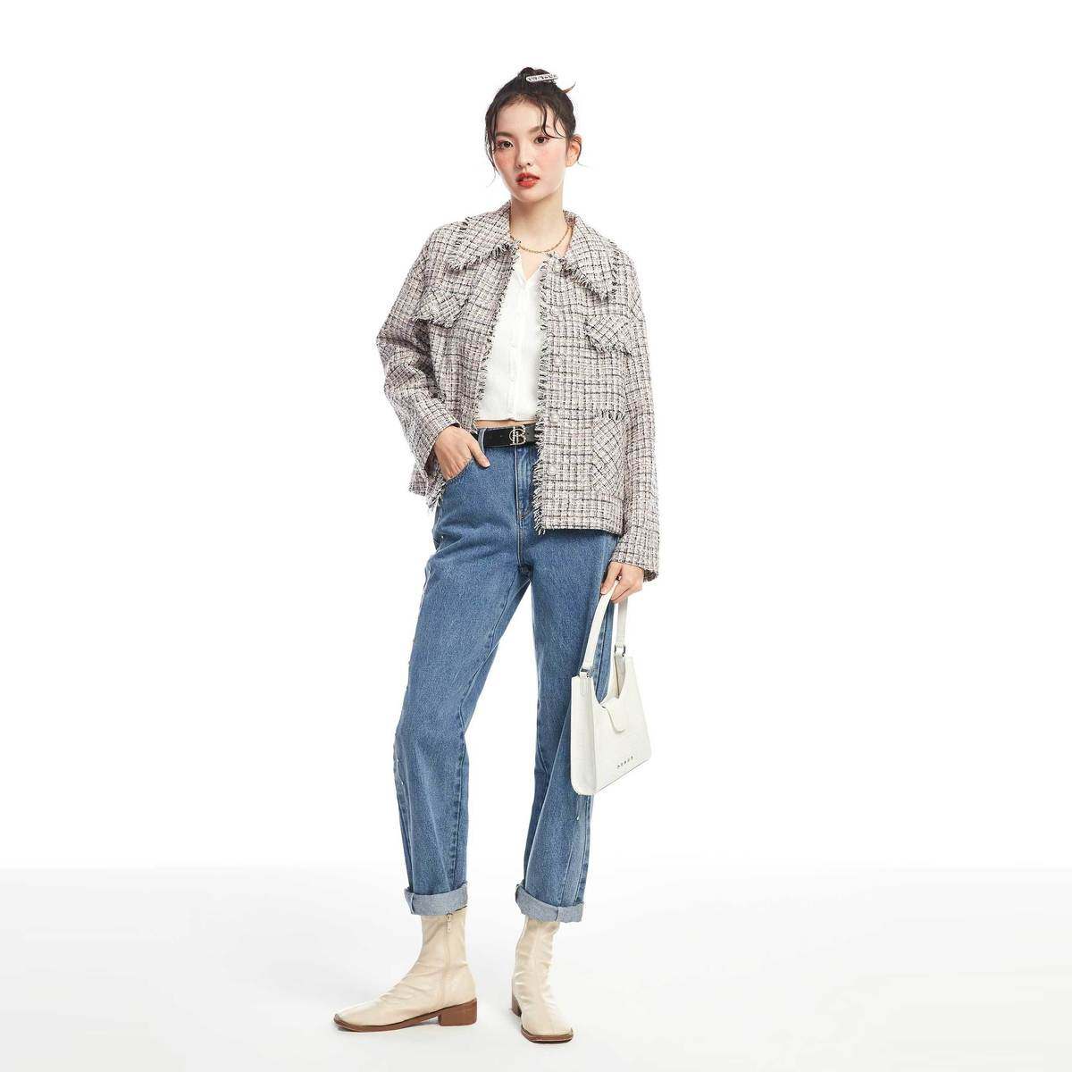 【商场同款】太平鸟小香淑女短外套 太平鸟广仁短外套