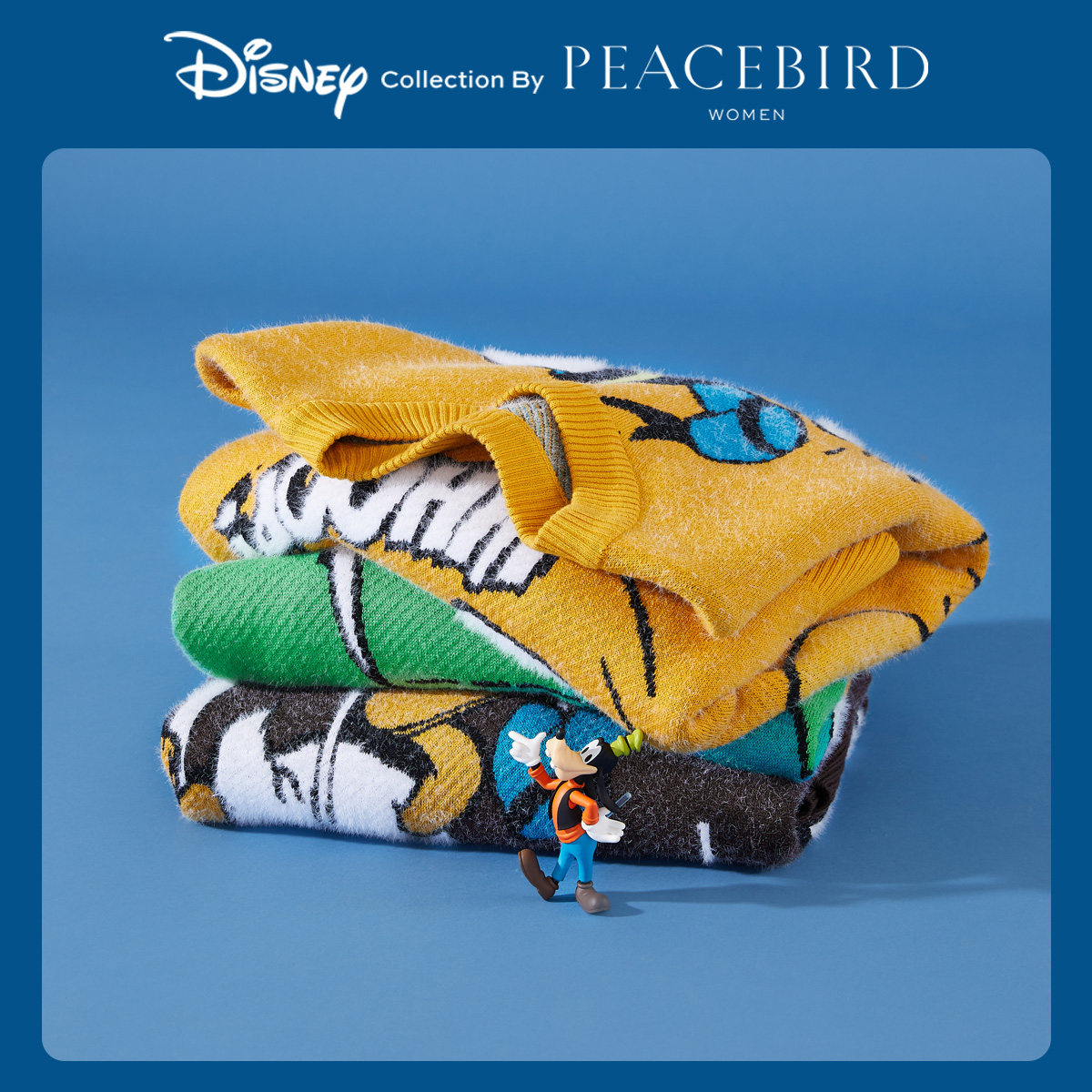 【迪士尼联名】太平鸟唐老鸭印花毛衣 太平鸟普埃拉毛针织衫