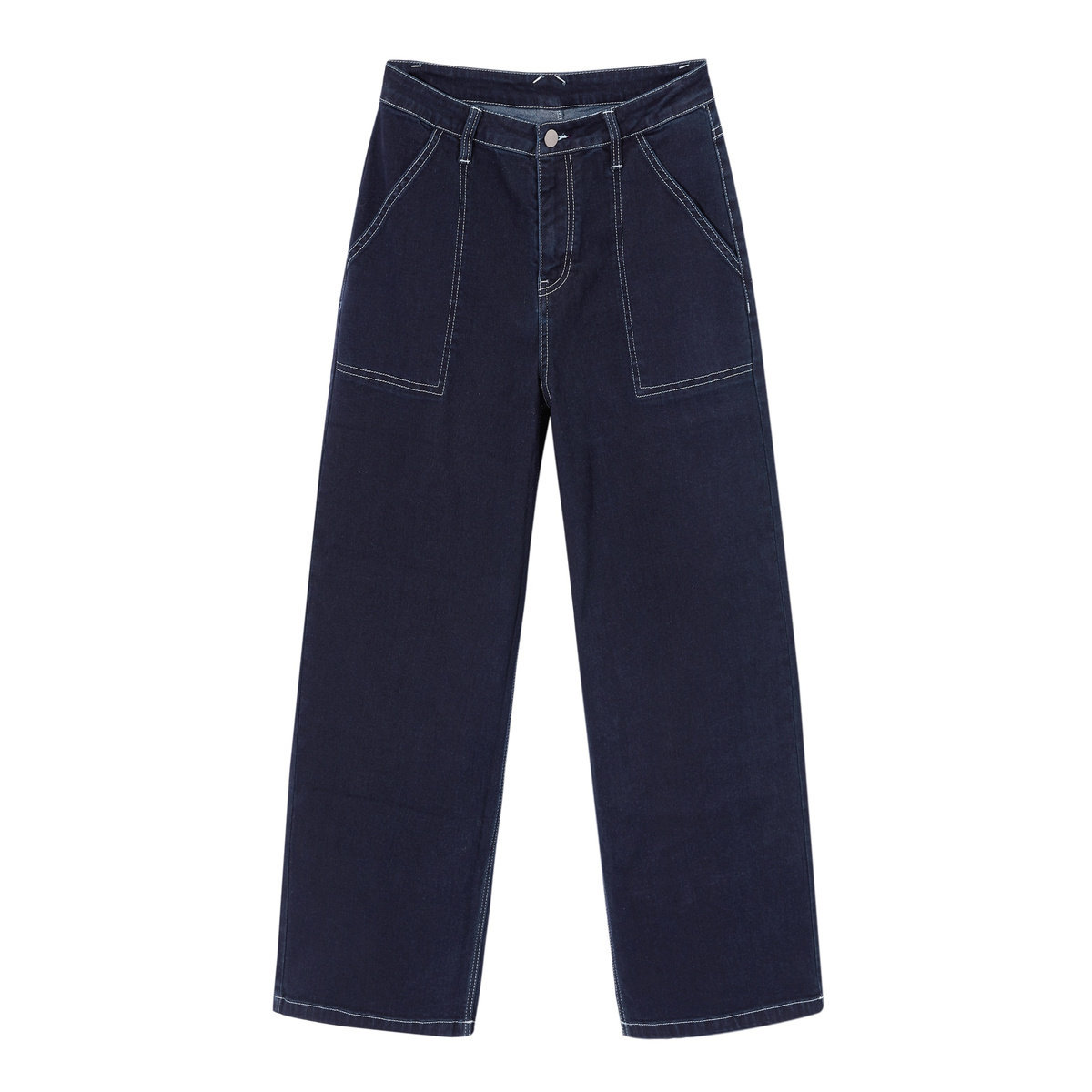 太平鸟工装风牛仔2020夏季新款长裤 太平鸟喜之乐牛仔裤