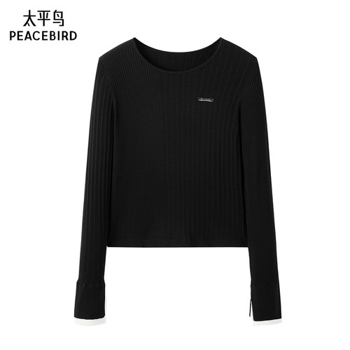 太平鸟女装年秋冬款百搭打底衫A3EEE4154* - 图1