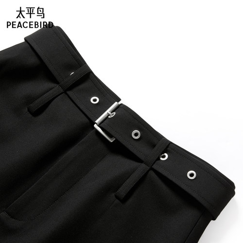 【商场同款】太平鸟海妖裙蕾丝拼接半身裙黑色短裙品质A3GEF3275 - 图2