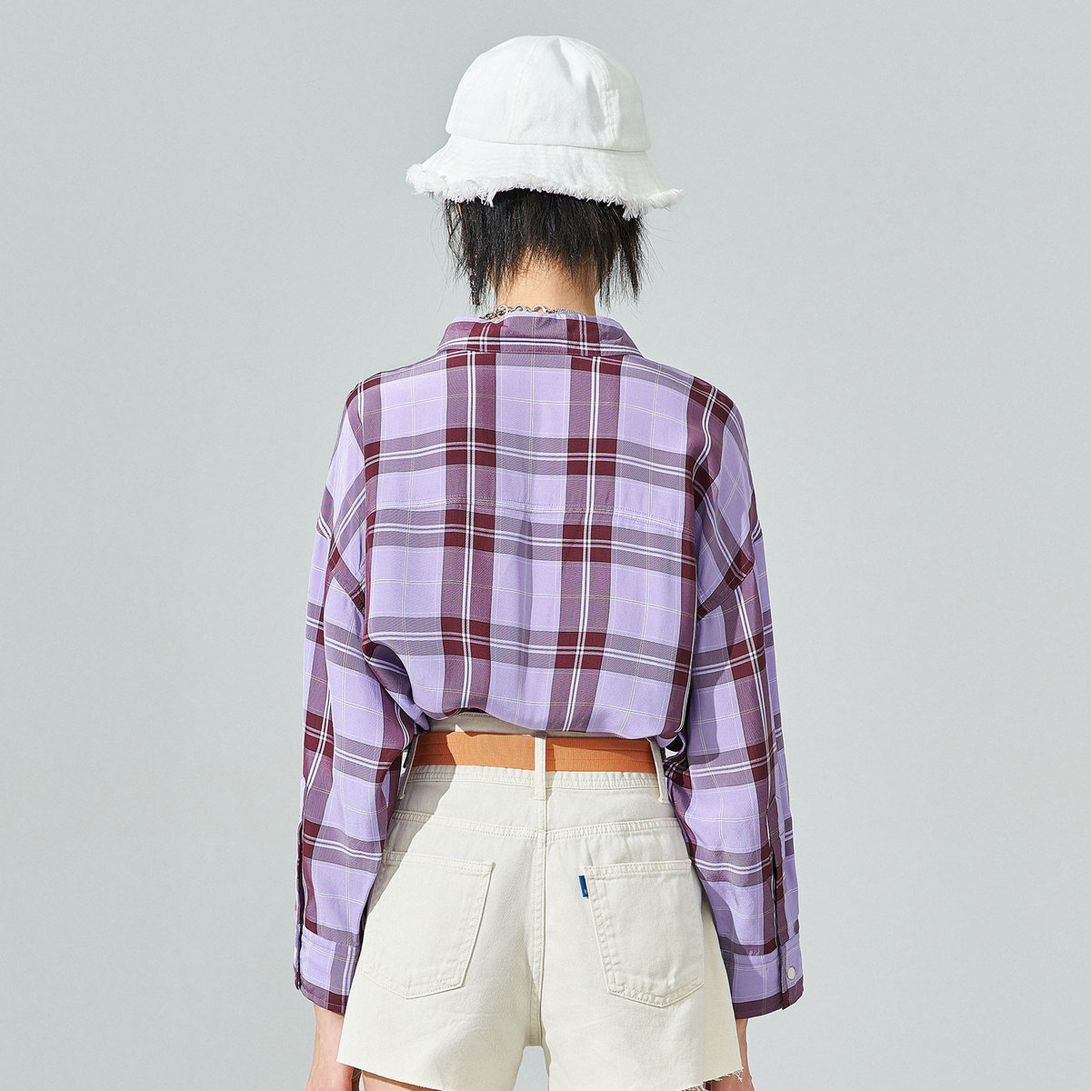 【商场同款】太平鸟格纹2020春季衬衫 太平鸟普埃拉衬衫