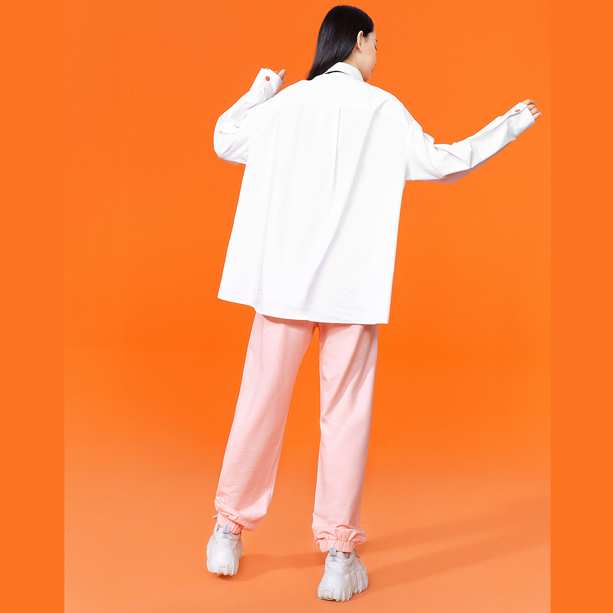 【米妮联名】太平鸟撞色贴标2021衬衫 太平鸟喜之乐衬衫