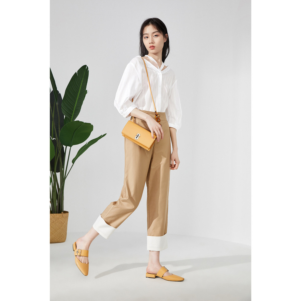 【商场同款】太平鸟优雅感2020衬衫 太平鸟普埃拉衬衫