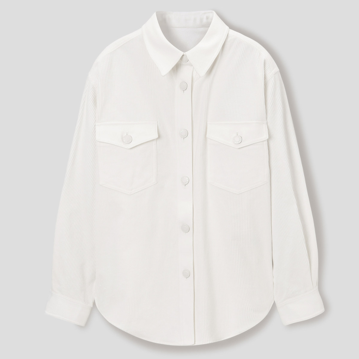 太平鸟白色短款2020秋季新款衬衫 太平鸟喜之乐短外套