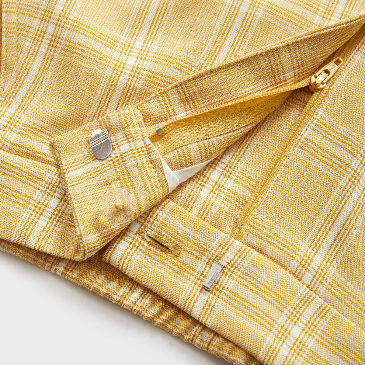 【专柜价369】太平鸟格纹2020短裤 太平鸟广仁休闲裤