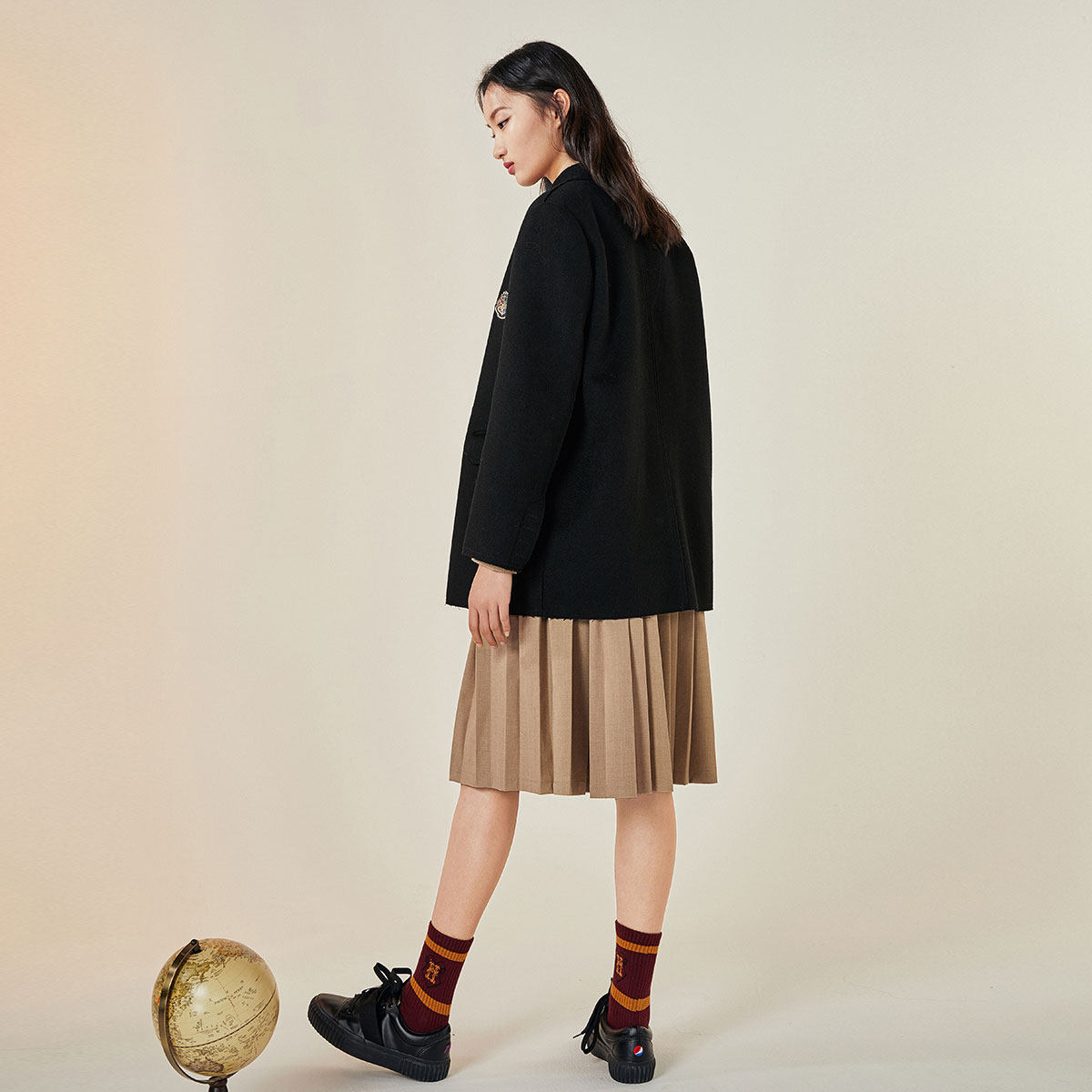 【哈利波特联名】太平鸟西装式外套 太平鸟毛呢外套