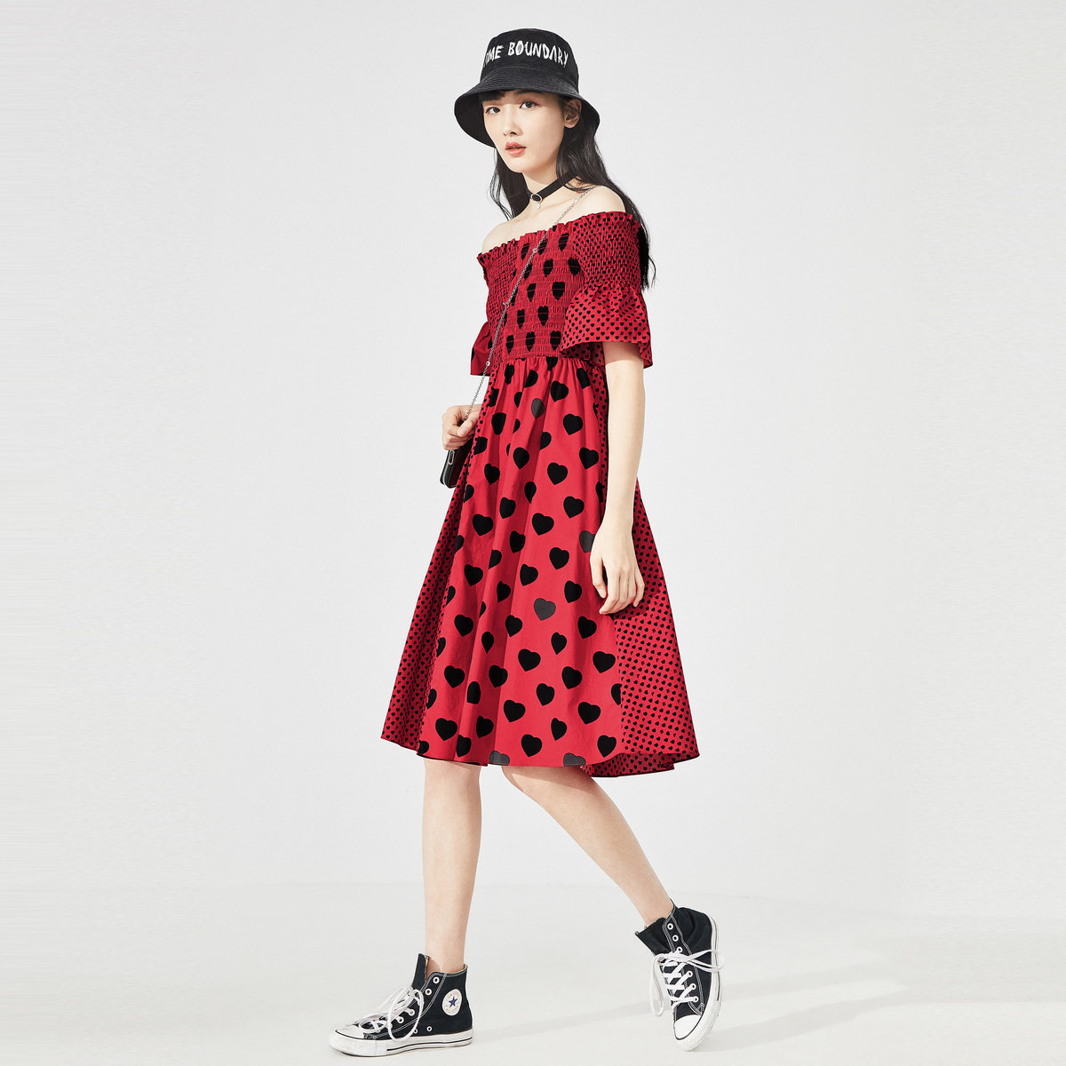 【商场同款】太平鸟红色2020连衣裙 太平鸟广仁连衣裙