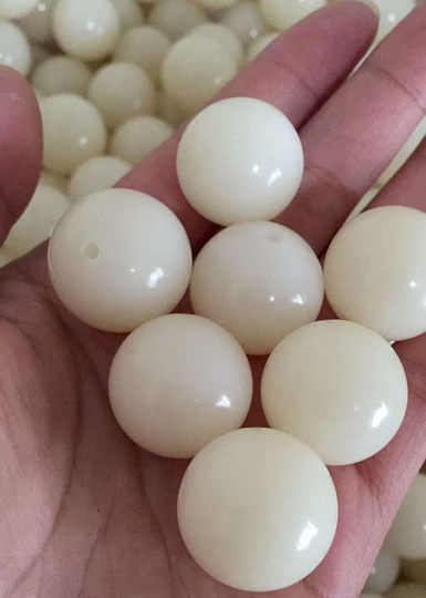 Purely natural white bodhi root large round beads carefully selected