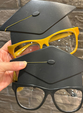 毕业季拍照道具眼镜 趣味学士学位帽眼镜 毕业派对舞会装饰眼镜