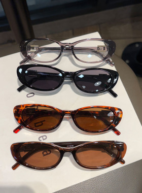 ins同款女生猫眼太阳镜女小红书欧美风个性时尚墨镜潮男夏日防晒