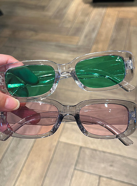 ins原宿风多巴胺彩色长方形墨镜