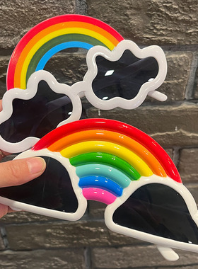 墨镜爱心马赛克米钉五彩太阳镜潮