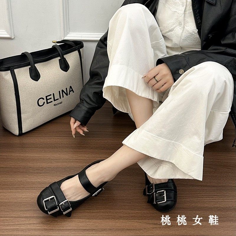 软底舒适平底小单鞋女2026年春季新款小众玛丽珍复古皮带扣豆豆鞋,淘宝优惠券,粉丝福利购,淘宝优惠卷