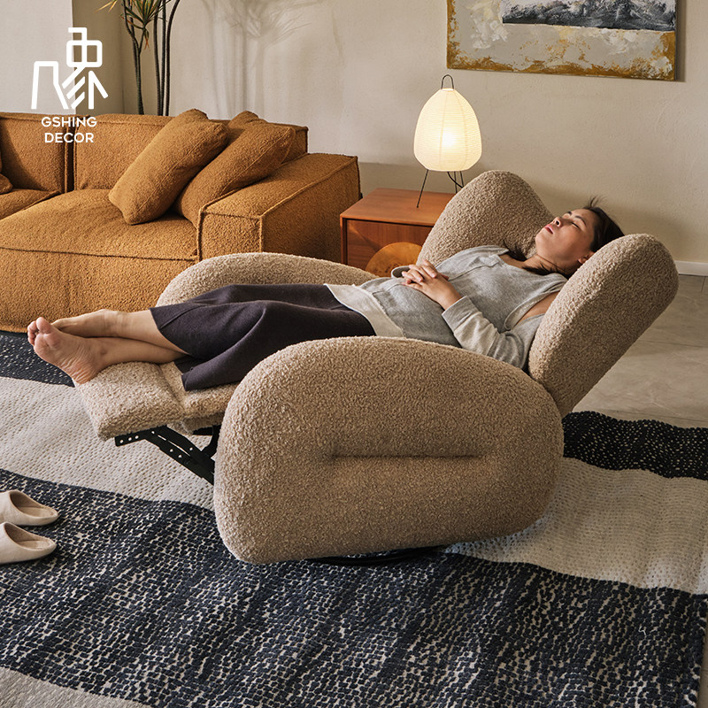 几象噗噗熊复古风奶油摇摇椅电动功能沙发零重力客厅懒人单人沙发,淘宝优惠券,粉丝福利购,淘宝优惠卷