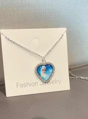 欧美儿童童冰雪项链套装公主戒指冰雪女王女童宝宝发饰手链