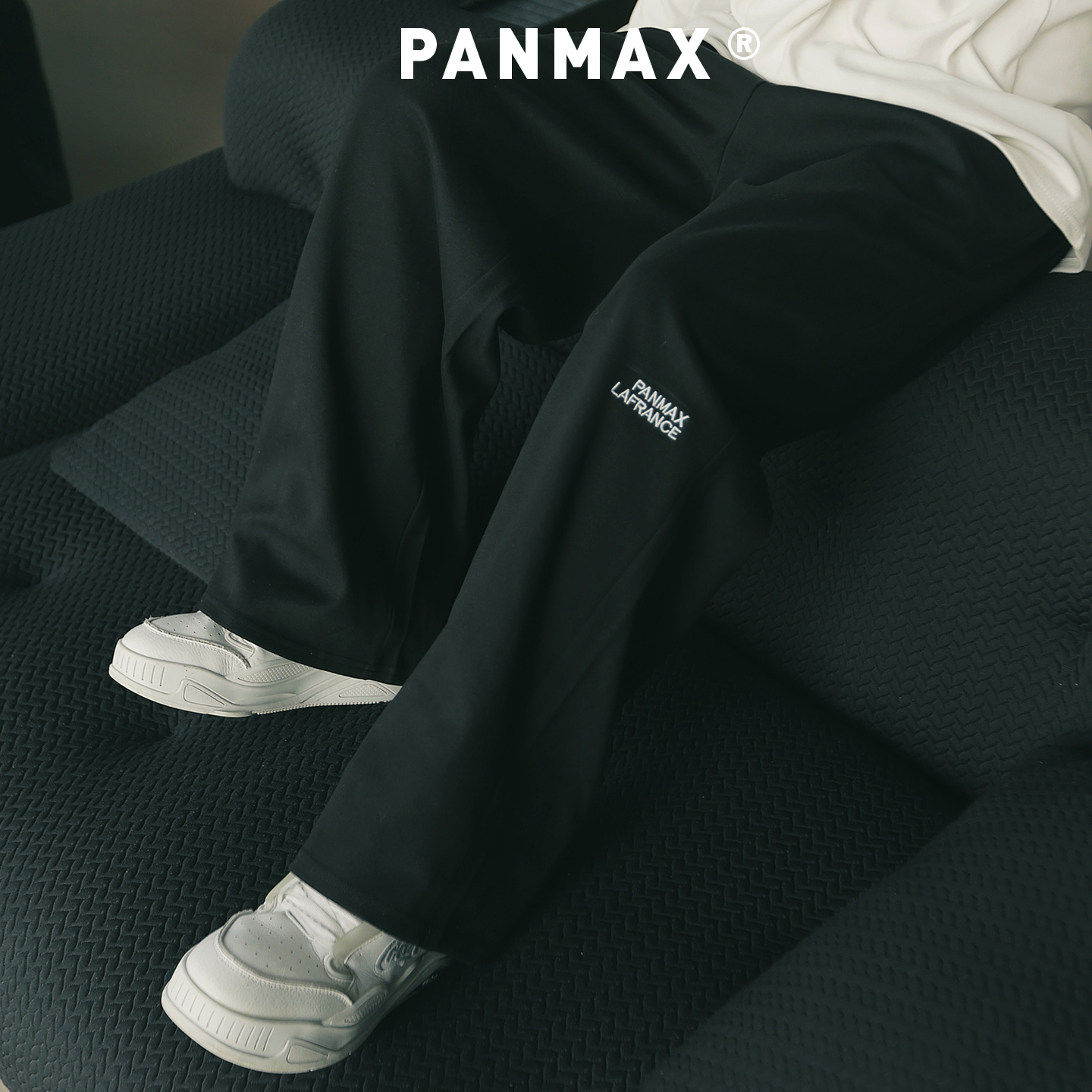 【加绒卫裤】PANMAX大码男装2025秋冬加大束脚美式休闲垂坠运动裤 - 图2