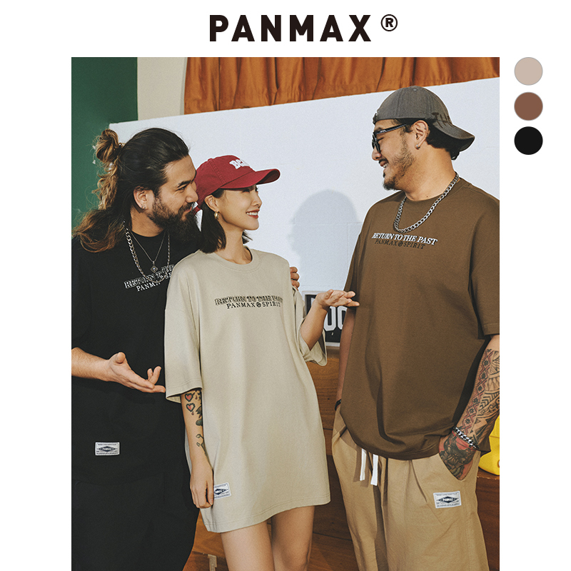 PANMAX潮牌大码男装加肥加大字母印花凉感防晒速干抗菌短袖上衣夏 - 图2