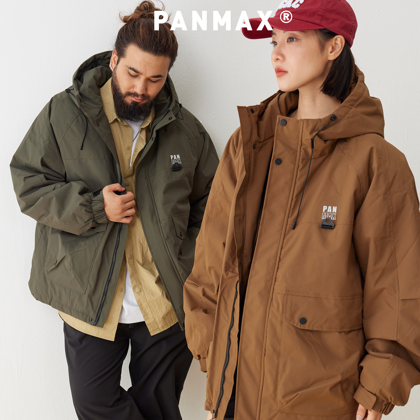 PANMAX潮牌大码男装秋冬户外休闲工装大口袋连帽棉服男士宽松,淘宝优惠券,粉丝福利购,淘宝优惠卷