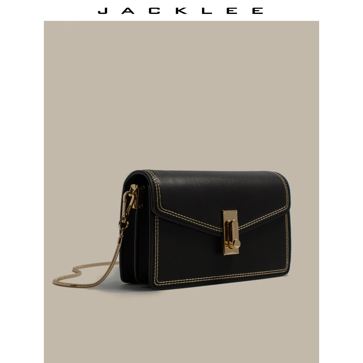 jack lee 2020新款潮小方包链条包包 jacklee女士包袋