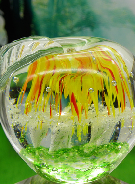 玻璃工艺品夜光苹果家居摆件