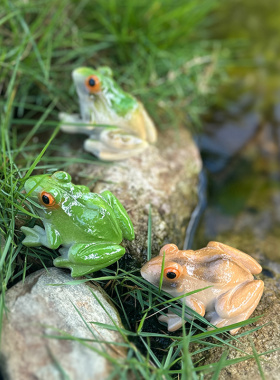 仿真青蛙摆件树脂工艺品花园庭院装饰品户外园林景观造景小动物