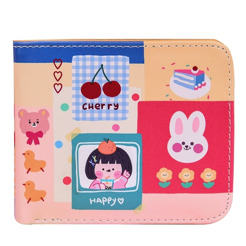 Оригинальный мультяшный бумажник, короткая милая сумка через плечо, ретро кошелек с молнией, японские и корейские