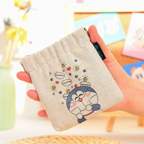 Оригинальный японский шоппер, кошелек, маленькая сумка через плечо, милые монеты, из хлопка и льна