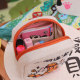 Original cotton and linen coin wallet portable lipstick red packet student key bag cute Japanese zipper short wallet women