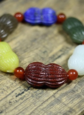 花生手串男士手链和田玉长生果