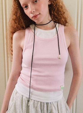 高级双层黑色鹿皮绒桃心项链