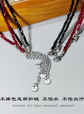 不掉色十字架串珠项链
